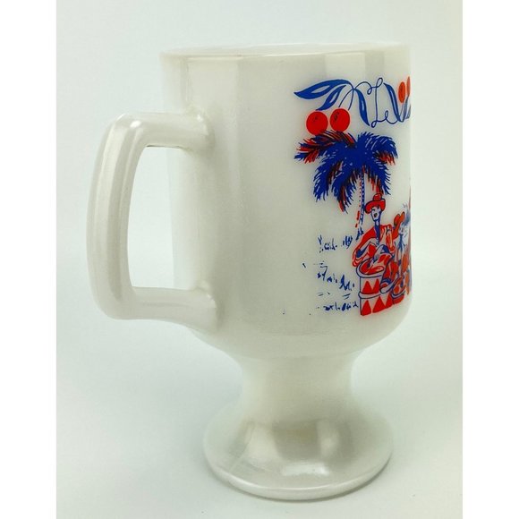 Porto Rico mug, vintage milk glass footed mug, milk glass cup, vintage cup - Picture 7 of 10